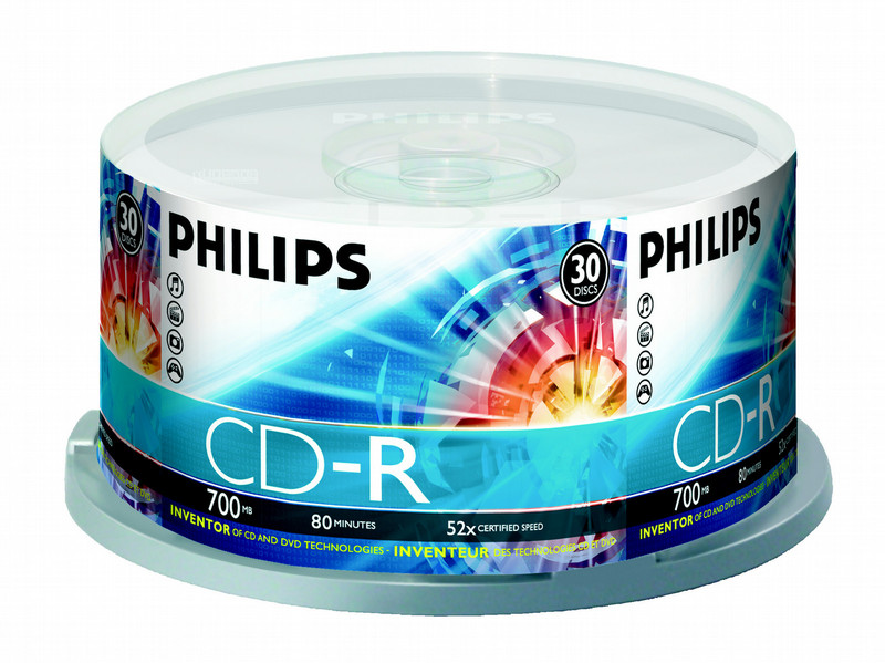 Philips CR7D5NP30/17 CD-R 700МБ 30шт чистые CD