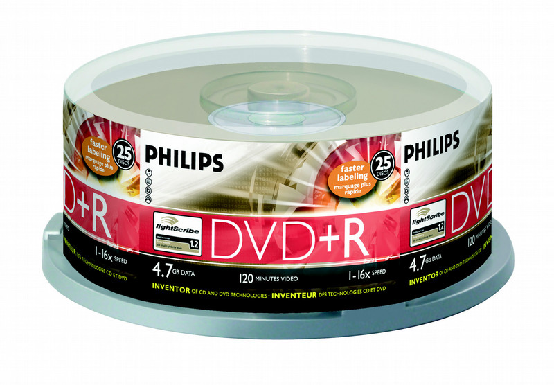 Philips DR4L6B25F 4.7GB / 120min 16x DVD+R