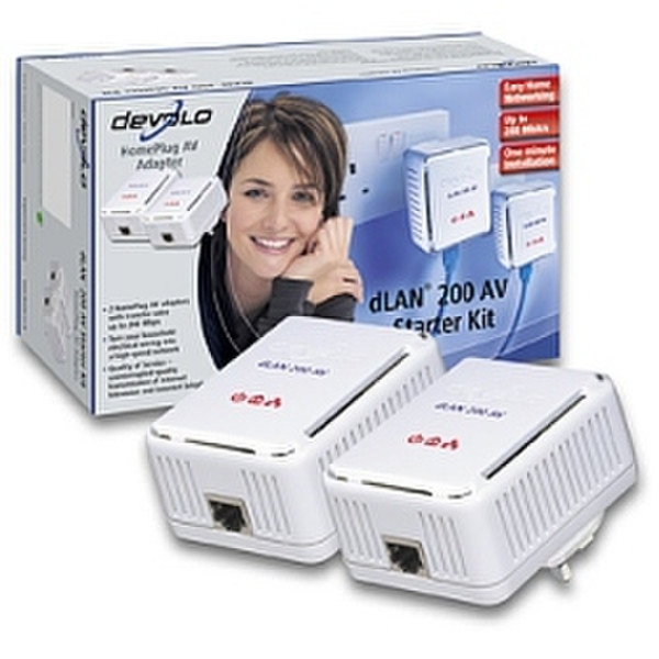 Devolo dLAN 200 AV Starter Kit 200Mbit/s Netzwerkkarte