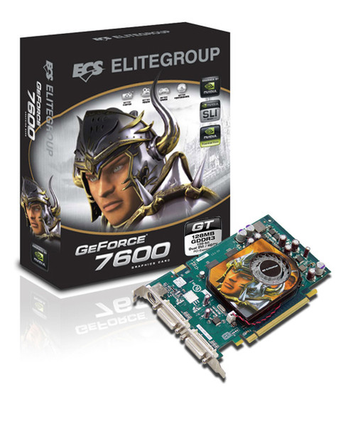 ECS Elitegroup GeForce 7600 GT GPU GDDR3