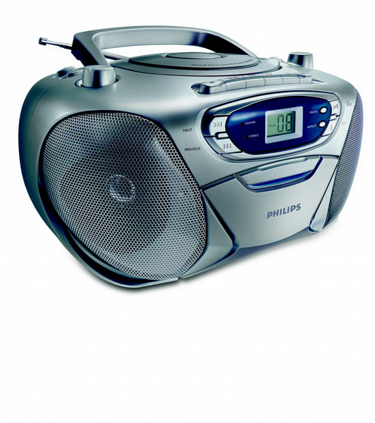 Philips AZ1016/96 2.4Вт Синий, Металлический домашний музыкальный центр