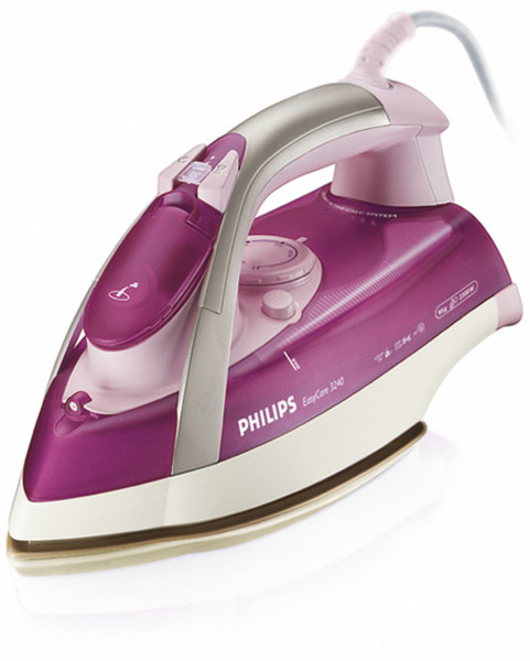 Philips GC3240/07 Dry & Steam iron 2300Вт Пурпурный, Белый утюг