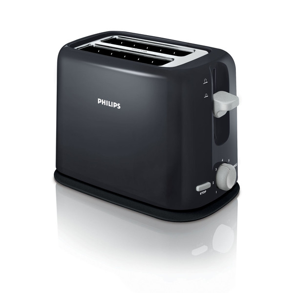 Philips Daily Collection HD2566/20 2ломтик(а) 950Вт Черный, Cеребряный тостер