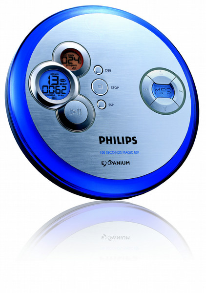 Philips EXP2465/00 Portable CD player Синий, Cеребряный CD-плеер