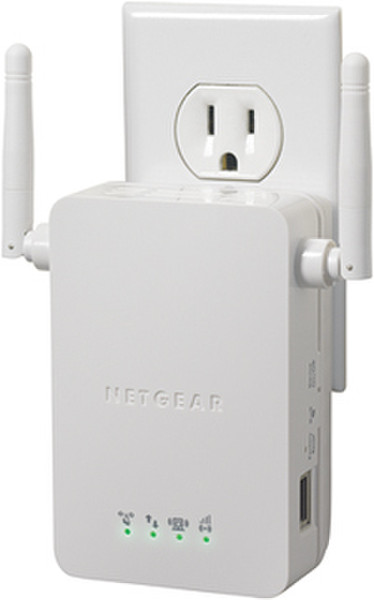 Netgear WN3000RP Network transmitter & receiver Белый