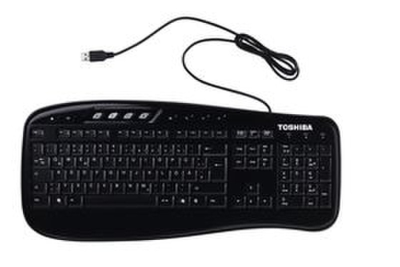 Toshiba USB US-International Keyboard USB Черный клавиатура