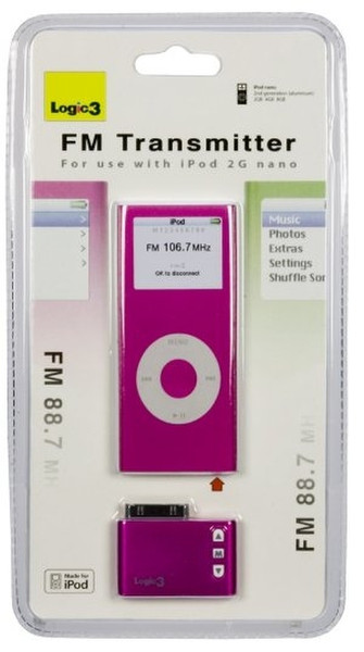 Logic3 FM Transmitter for iPod nano 2G, Pink