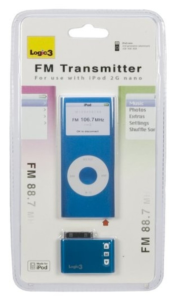 Logic3 FM Transmitter for iPod nano 2G, Blue