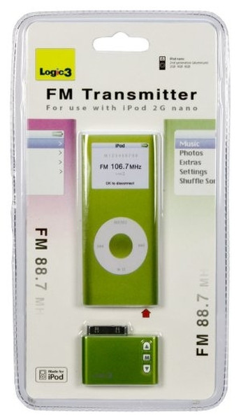 Logic3 FM Transmitter for iPod nano 2G, Green