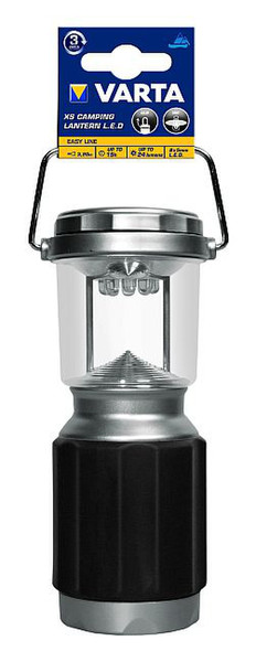 Varta XS Camp Lantern LED 4AA Universal flashlight Black,Silver