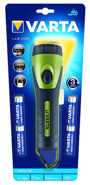 Varta 0.5W LED Light 4AA Hand-Blinklicht Schwarz, Grün