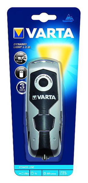 Varta Dynamo Light LED Hand-Blinklicht Schwarz, Grau