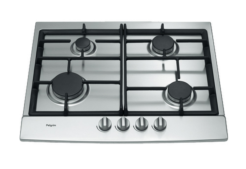 Pelgrim GK427RVSA built-in Gas Black,Stainless steel hob