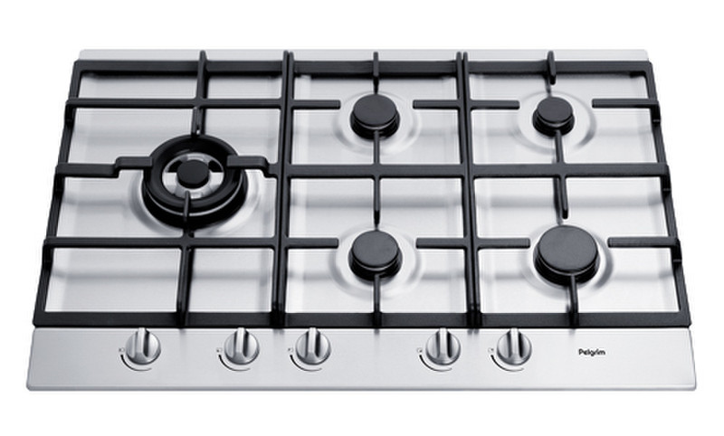 Pelgrim GK677RVS built-in Gas Black,Stainless steel hob