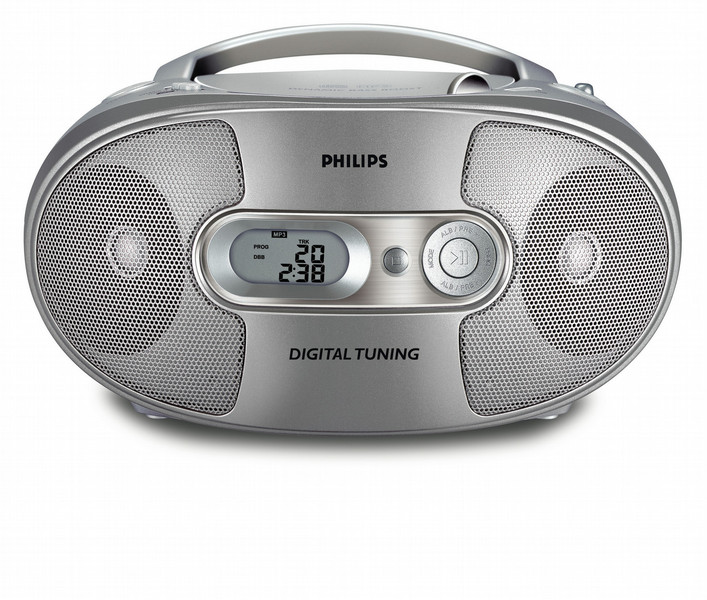 Philips AZ1308/96 2Вт Синий, Металлический домашний музыкальный центр