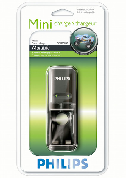 Philips MultiLife SCB1200NB/05 Для помещений Черный зарядное устройство