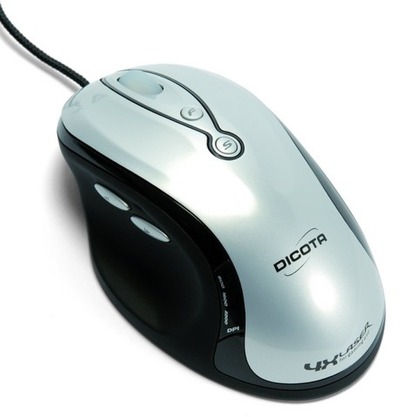 Dicota Attack USB Лазерный 2200dpi компьютерная мышь