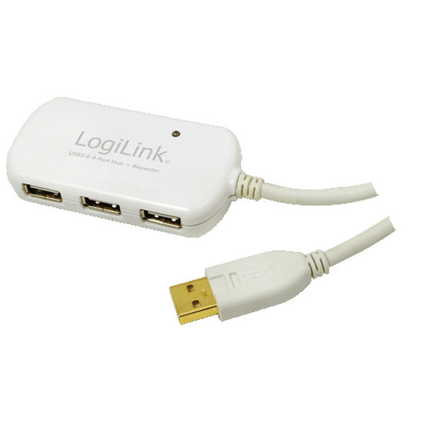 LogiLink UA0108 480Mbit/s Weiß Schnittstellenhub