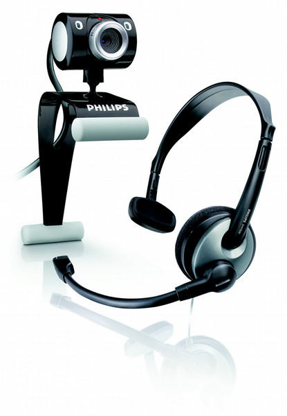 Philips SPC525NC/00 0.3МП 640 x 480пикселей USB 2.0 Черный, Cеребряный вебкамера