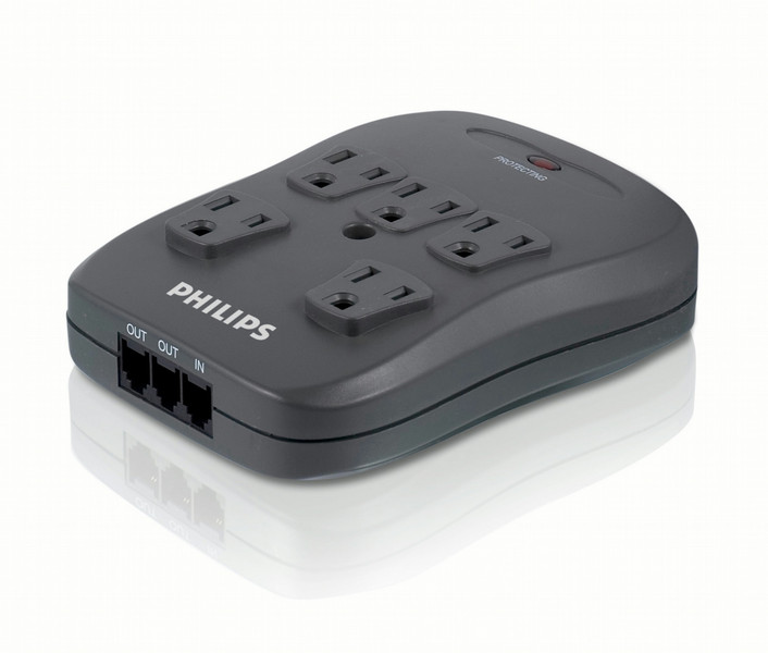 Philips SPP2214WA Wall tap 5 outlets Surge protector