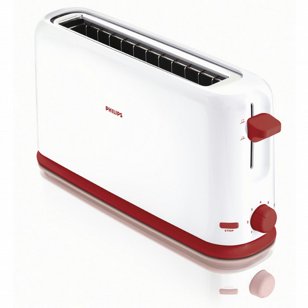 Philips HD2569 1ломтик(а) 1100Вт Красный, Белый тостер
