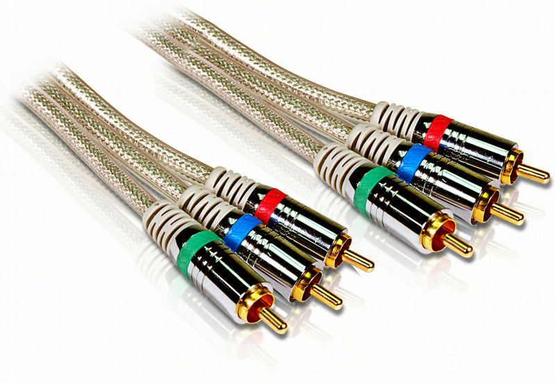 Philips SWV3505W/17 1.83м 3 x RCA 3 x RCA Металлический компонентный (YPbPr) видео кабель