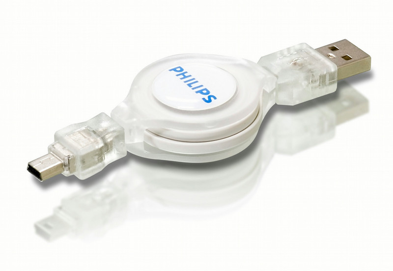 Philips SJM2125 0.8м USB A Mini-USB B Прозрачный кабель USB