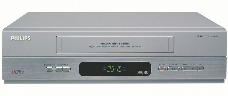 Philips VR550/02 Cеребряный кассетный видеомагнитофон/плеер