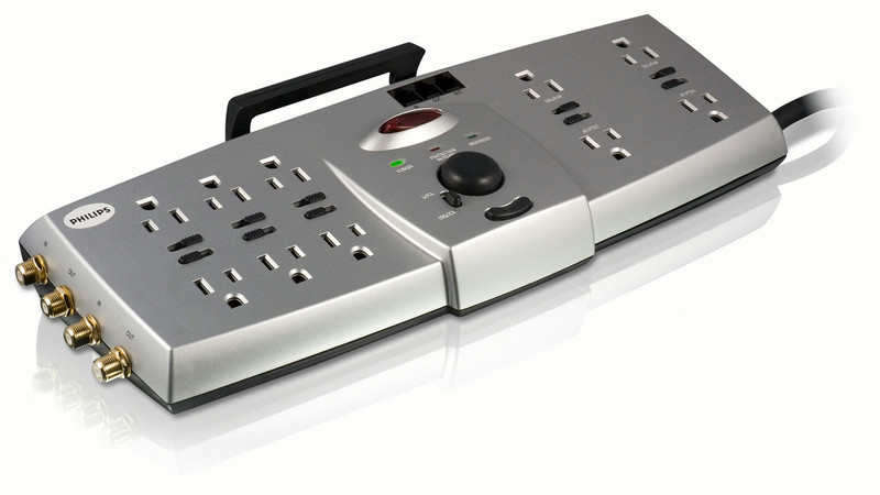 Philips SPP7356WA Resettable 10 outlets Surge protector