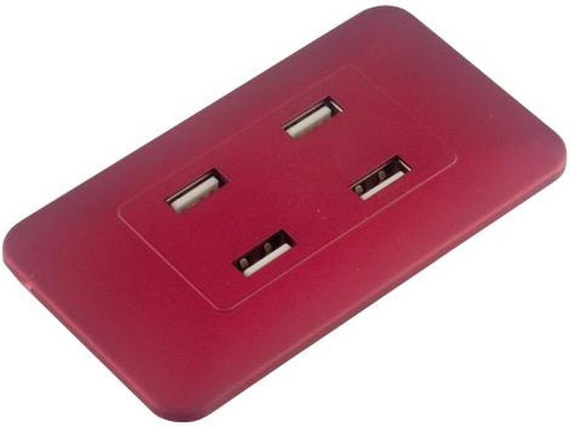 MCL USB2-H154/R 480Мбит/с Красный хаб-разветвитель