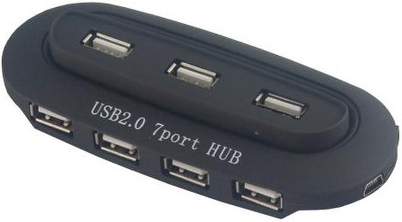 MCL USB2-H157/N 480Mbit/s Black interface hub