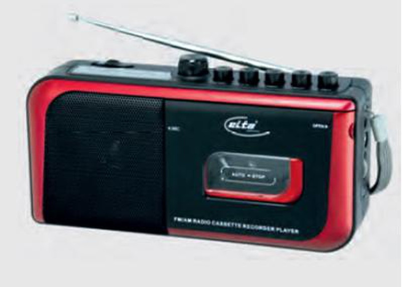 elta GmbH 6266 Портативный Аналоговый Черный, Красный радиоприемник