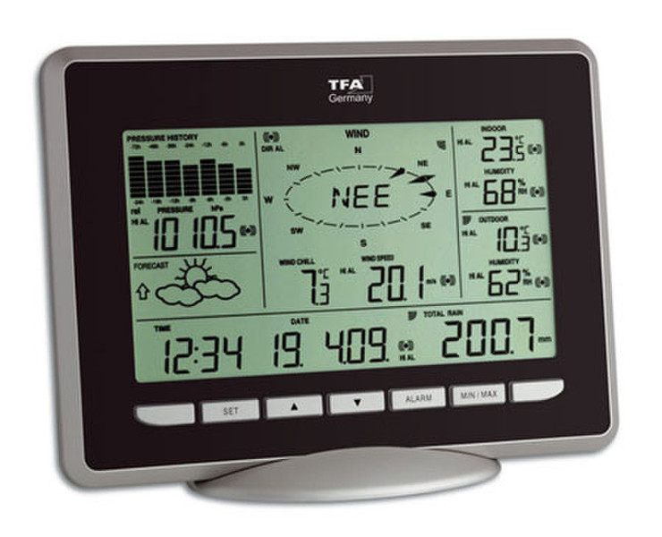 TFA 35.1099. IT Schwarz, Silber Wetterstation