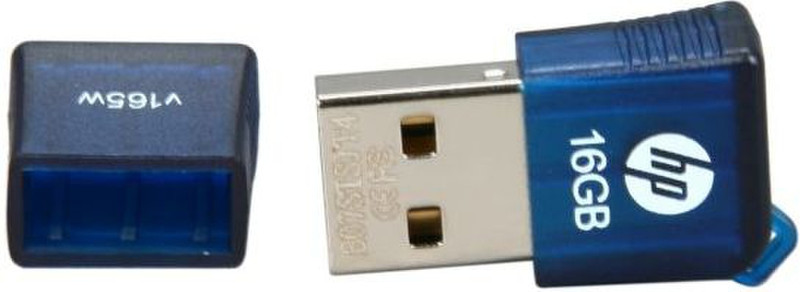 HP v165w 16GB USB 2.0 Typ A Blau USB-Stick