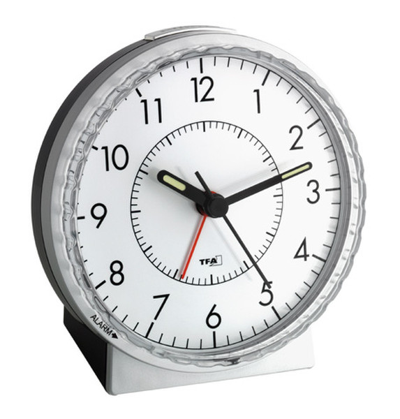 TFA 60.1010 Black,Silver alarm clock