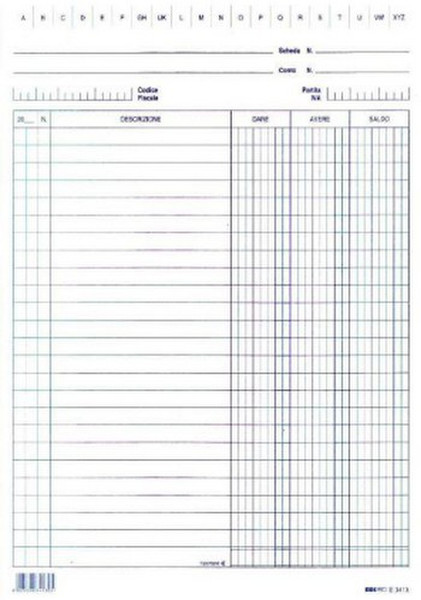 Edipro E3413BL accounting form/book