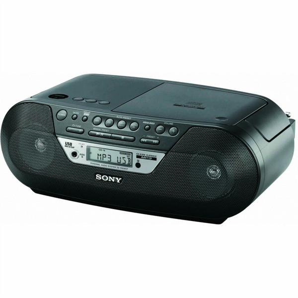Sony ZS-RS09CP Analog 3.4W Black CD radio