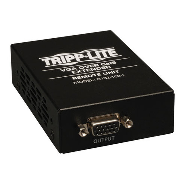 Tripp Lite VGA over Cat5/Cat6 Extender, Box-Style Receiver, 1920x1440 at 60Hz, Up to 305 m (1,000-ft.) video splitter