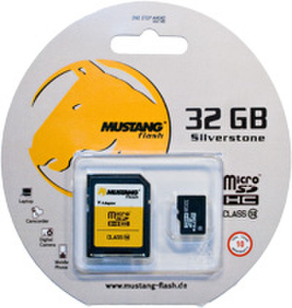 Mustang microSD Class10 "Silverstone" 32GB MicroSD Klasse 10 Speicherkarte