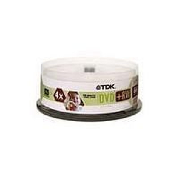 TDK DVD+RW 4.7GB 4x Cake Box Spindle (10 Pack) 4.7GB DVD+RW 10Stück(e)