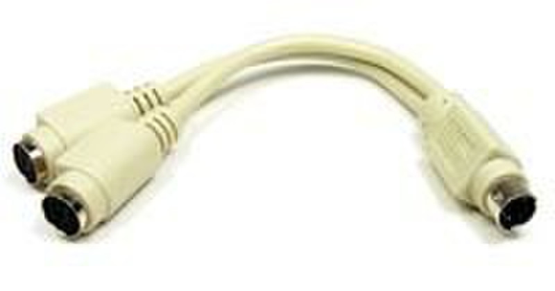 Cables Unlimited PS2 1M and 2F Keyboard and Mouse Splitter Beige KVM cable