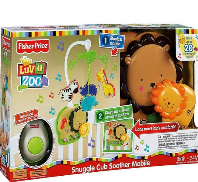 Fisher Price Everything Baby Baby-Zoo Multicolour baby cot mobile