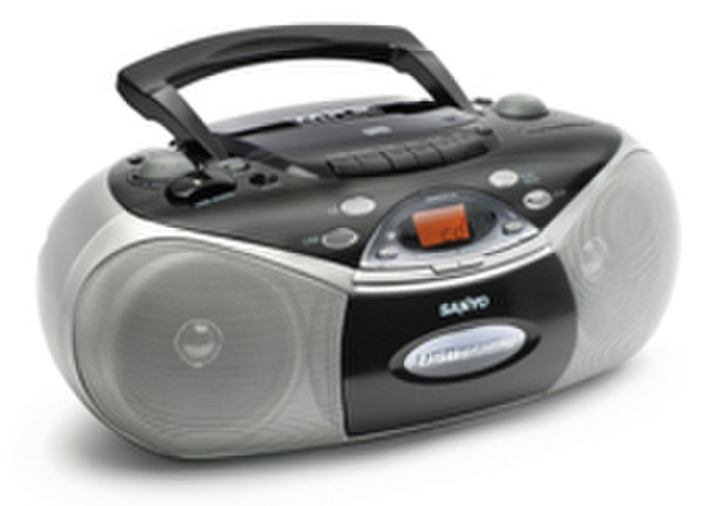 Sanyo Portable CD Radio Cassette with USB Input MCD-UB575M Portable CD player Black,Silver