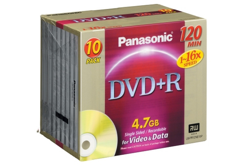 Panasonic DVD+R Disc 4.7GB 10er Pack 4.7ГБ DVD+R 10шт