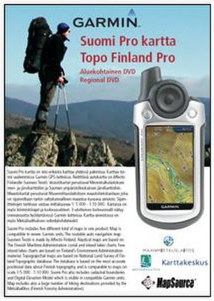 Garmin TOPO Finland, Regions