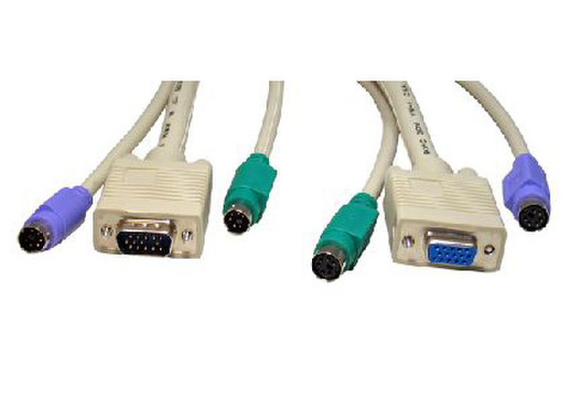 Cables Direct EX-662 2m Beige KVM cable