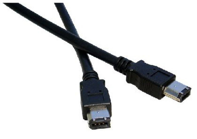Cables Direct USB-133 3m 6-p 6-p Schwarz Firewire-Kabel