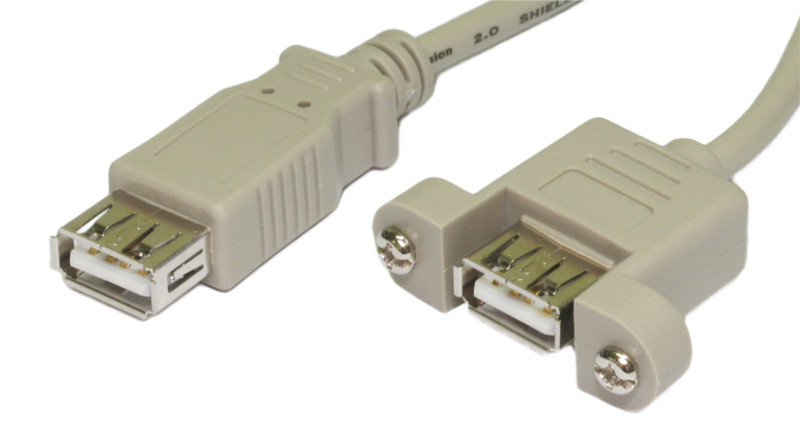 Cables Direct USB2-122 0.15м USB A USB B Бежевый кабель USB