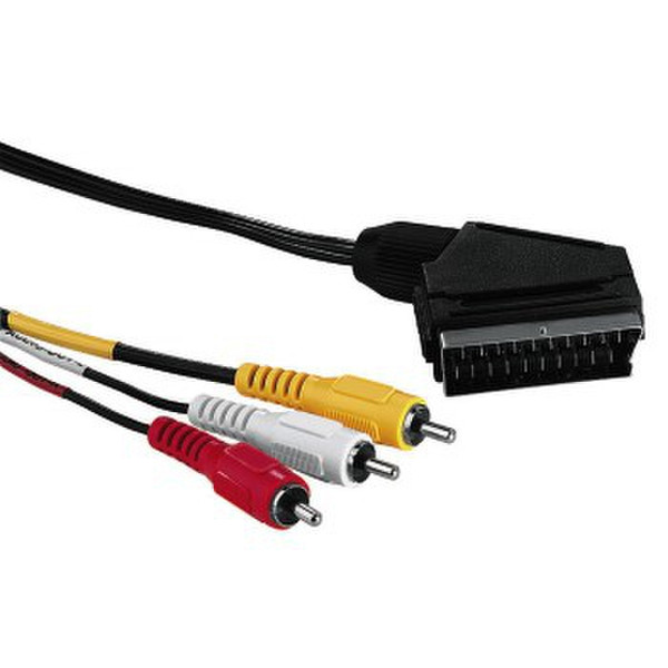 Hama 75042387 2m RCA SCART (21-pin) Schwarz Videokabel-Adapter