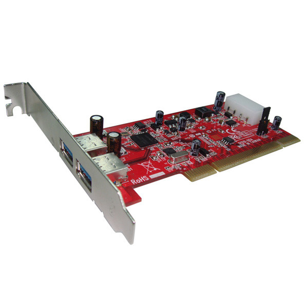 ROLINE PCI Adapter, 2 USB 3.0 Ports USB 3.0 интерфейсная карта/адаптер